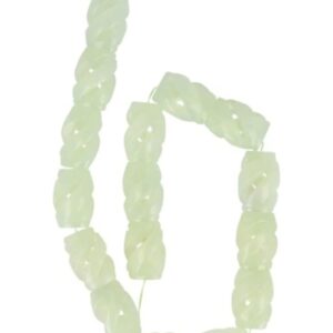 Jade kralen streng bewerkt 25x16 mm