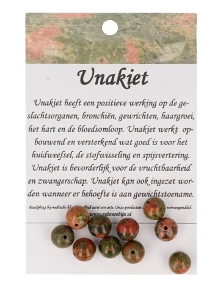 Unakiet kralen 8 mm - 10 st. - Afbeelding 2
