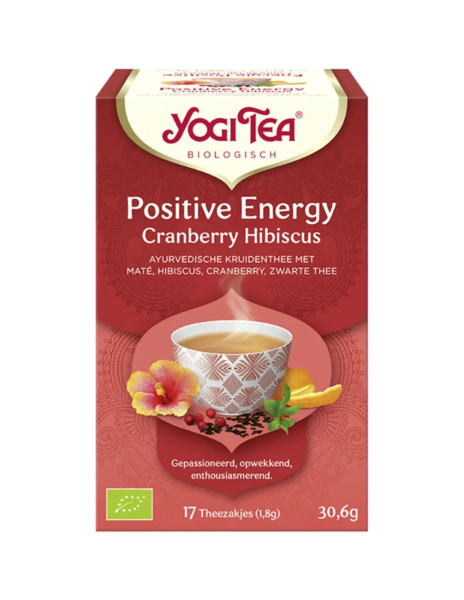 Yogi Tea Positive Energy Cranberry Hibiscus pakje