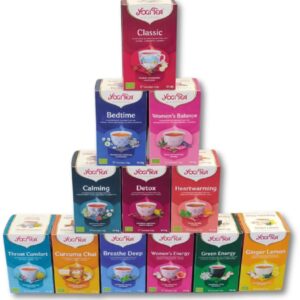 Yogi Tea top 12 pakjes x17 theezakjes - incl. gratis Yogi Tea Brochure en een gratis theezakje.