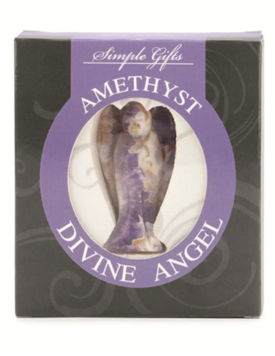 Amethist engel 5 cm displayset 1 st. - Afbeelding 2