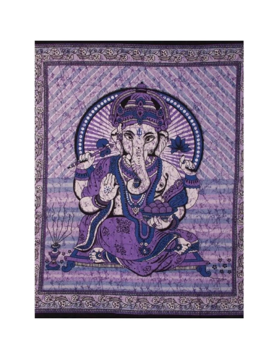 Grandfoulard - 17 - ganesha - paars