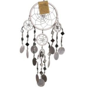 Dromenvanger spiegel-schelp 11 CM - Wit