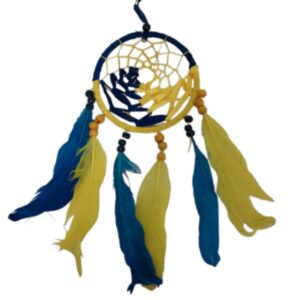 Dromenvanger -11cm - Wave - Blauw & Geel