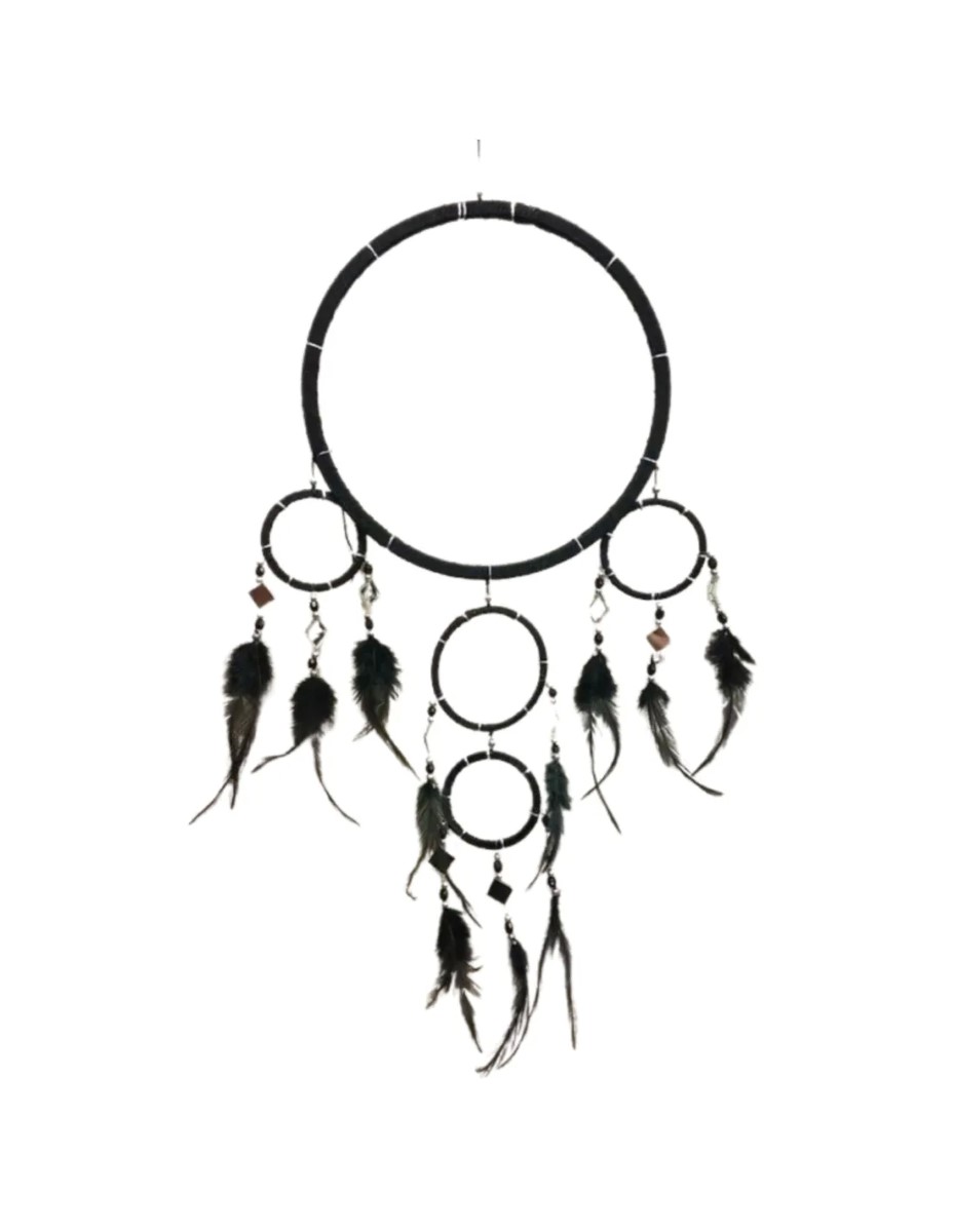 Dromenvanger - Spiegel - 22cm - Zwart - Dreamcatcher - Afbeelding 2