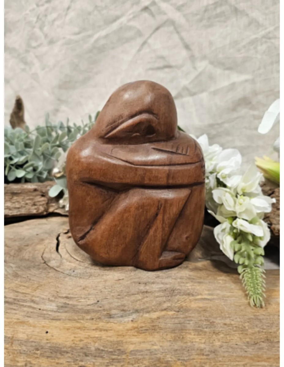Houten Yoko - vriendschapsbeeld - 15 cm - nr.7 - Afbeelding 2