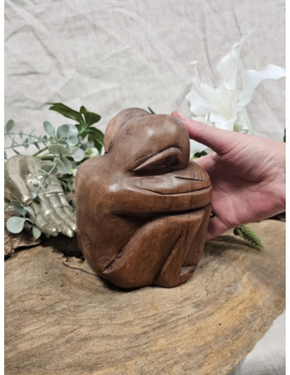 Houten Yoko - vriendschapsbeeld - 15 cm - nr.7 - Afbeelding 3