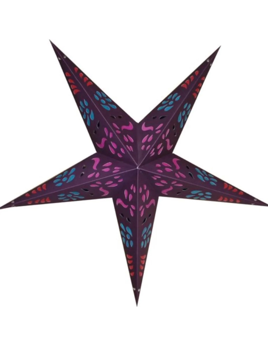 Kerstster nr. 2 Colourful purple (zonder verlichtingsset) - Afbeelding 2