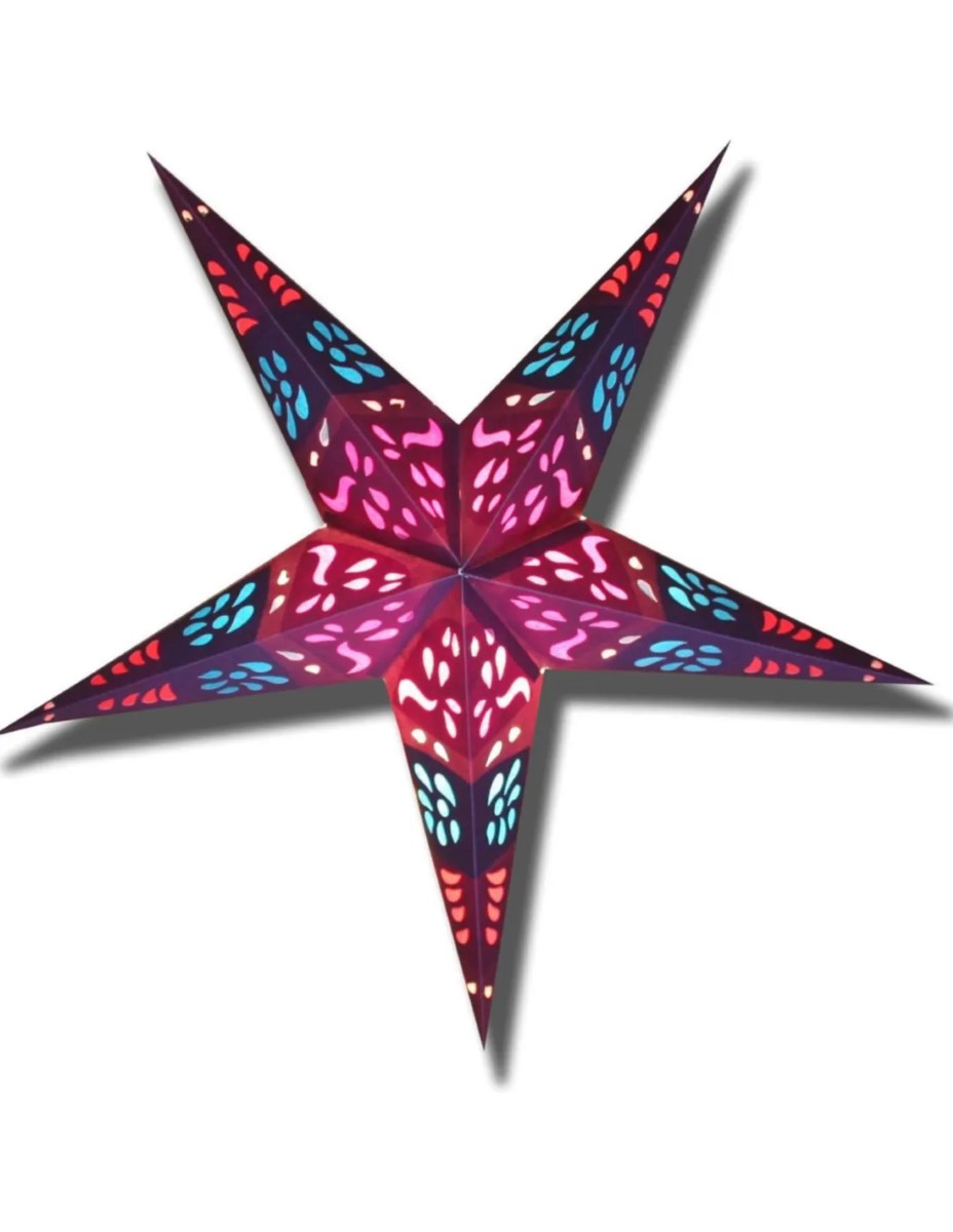 Kerstster nr. 2 Colourful purple (zonder verlichtingsset) - Afbeelding 3