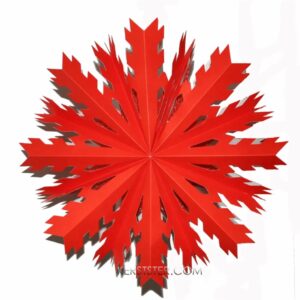 Kerstster nr. 45 - Rode Snowflake "small" (zonder verlichtingsset)