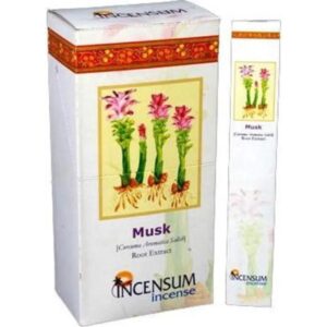 Musk wierook - Incensum - natuurlijke Indiase wierook - doosje van 24 pakjes