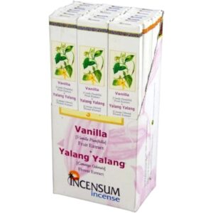 Vanille wierook - Incensum - natuurlijke Indiase wierook - doosje van 24 pakjes