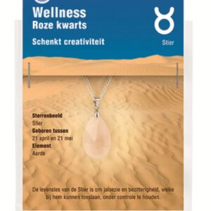 Sterrenbeeld hanger Stier (Roze kwarts)