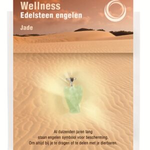 Engelen hanger + kaart Jade Serpentijn