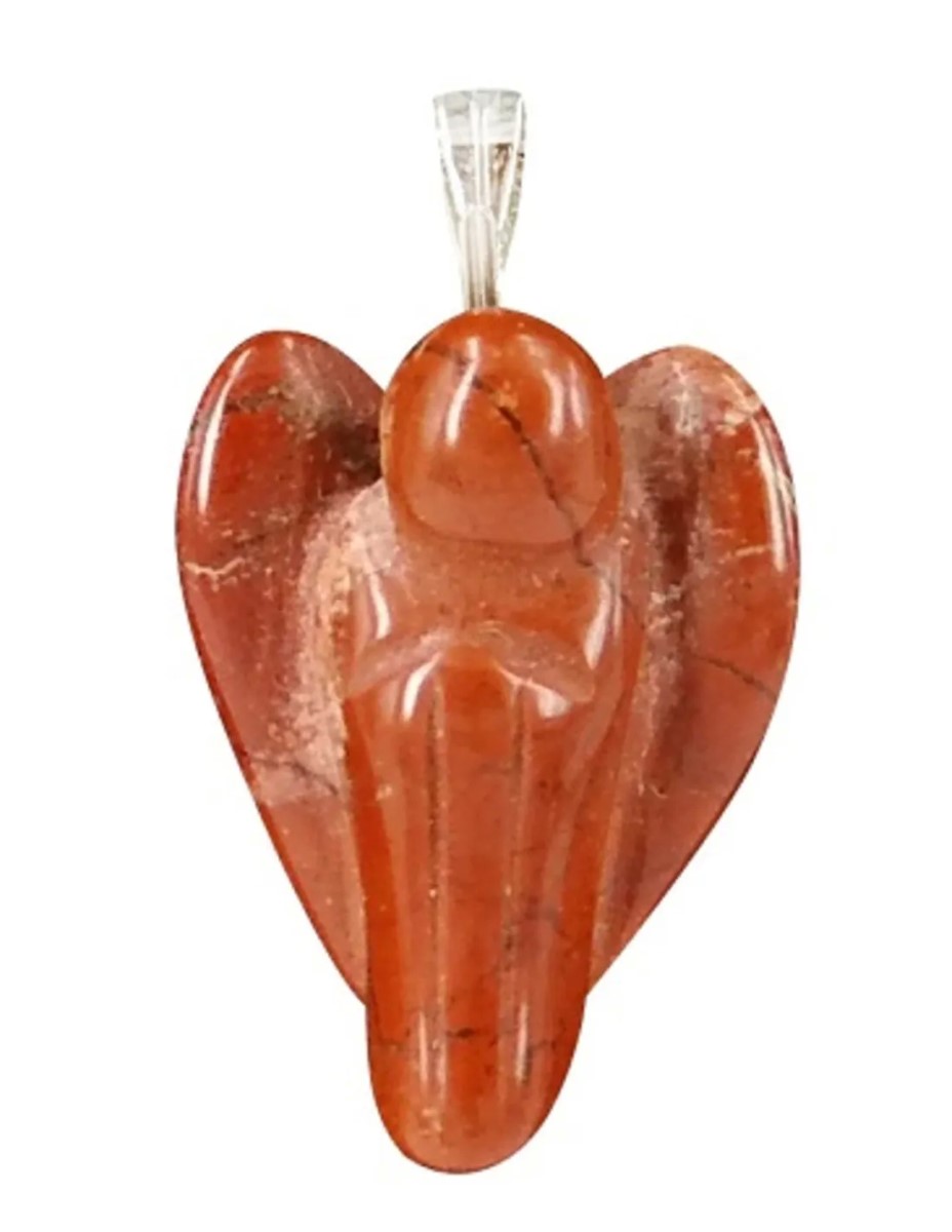 Engelen hanger + kaart Jaspis rood - Afbeelding 5
