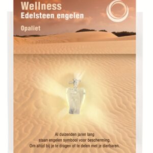 Engelen hanger + kaart Opaliet (synth)
