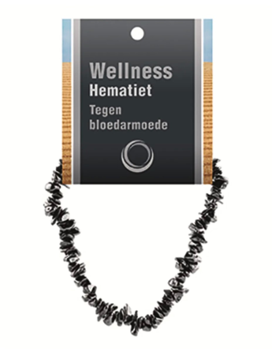 Hematiet splitarmband + kaart