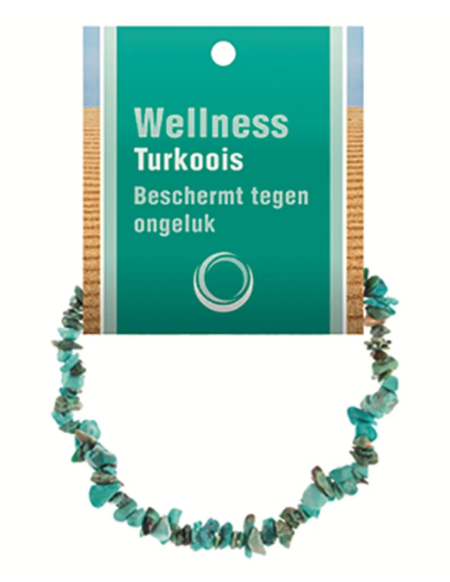 Turkoois natuur splitarmband + kaart - Afbeelding 2