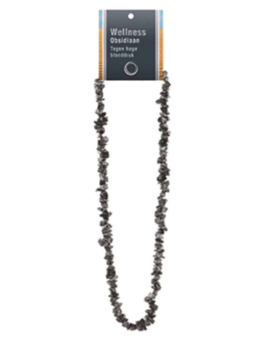 Obsidiaan sneeuwvlok splitketting + kaart - Afbeelding 2