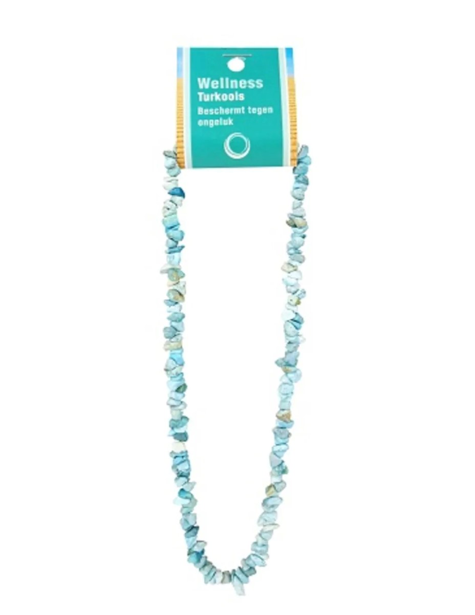 Turkoois natuur splitketting + kaart