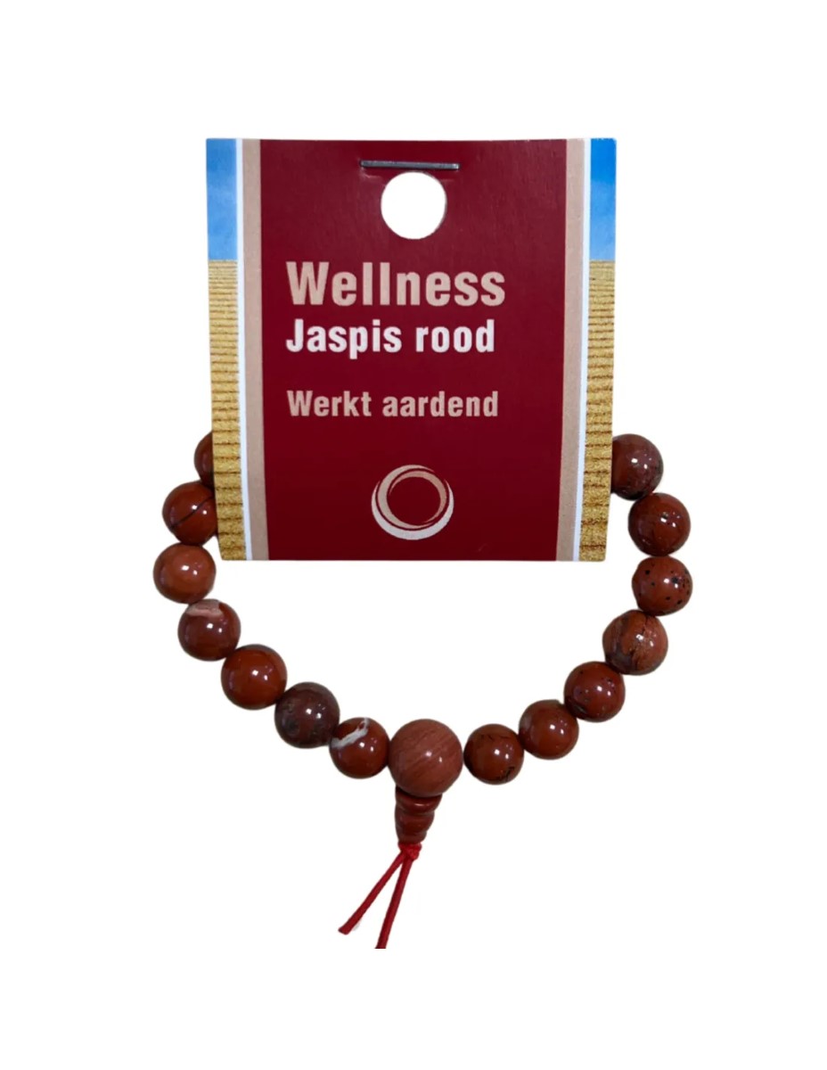 Jaspis rood powerbead armband + kaart