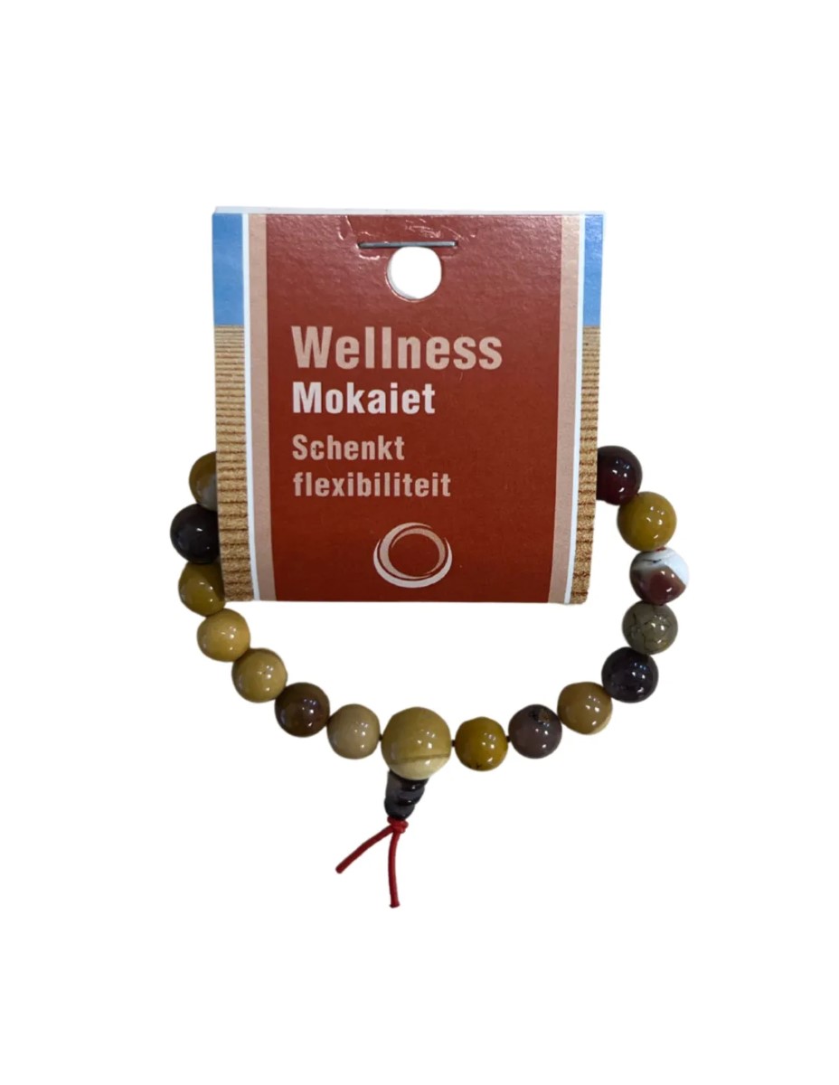 Mokaiet powerbead armband + kaart