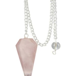 Roze kwarts pendel facet