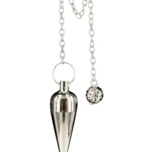 Messing pendel, punt zilverkleur