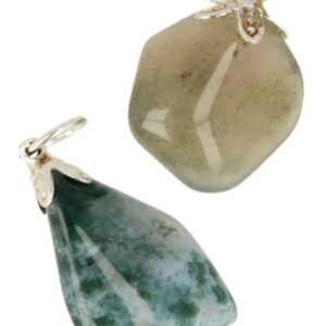 Agaat mos edelsteen hanger