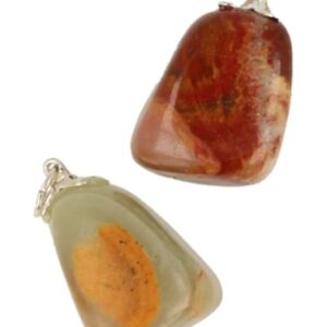 Aragoniet (Onyxmarmer) edelsteen hanger geslepen
