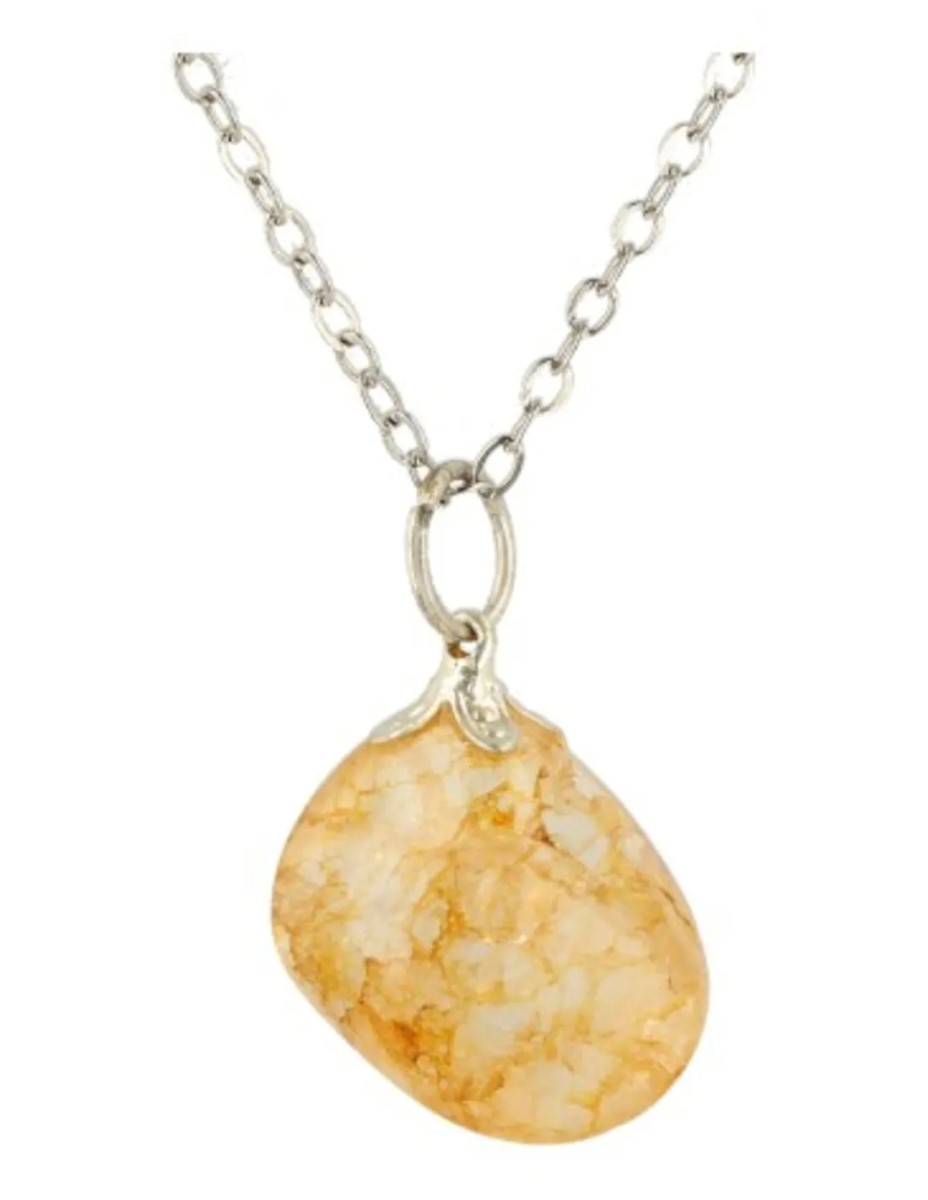 Bergkristal Edelsteen hanger crackle geel (gekleurd) - Afbeelding 6
