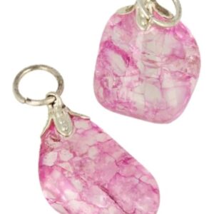 Bergkristal edelsteen hanger crackle rood (gekleurd)