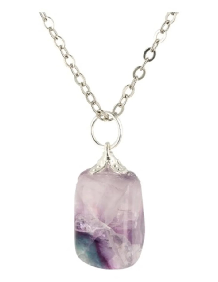 Fluoriet regenboog edelsteen hanger - Afbeelding 3