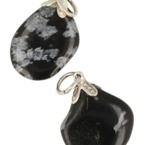 Obsidiaan sneeuwvlok edelsteen hanger