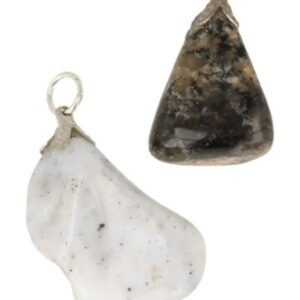 Opaal dendriet edelsteen hanger