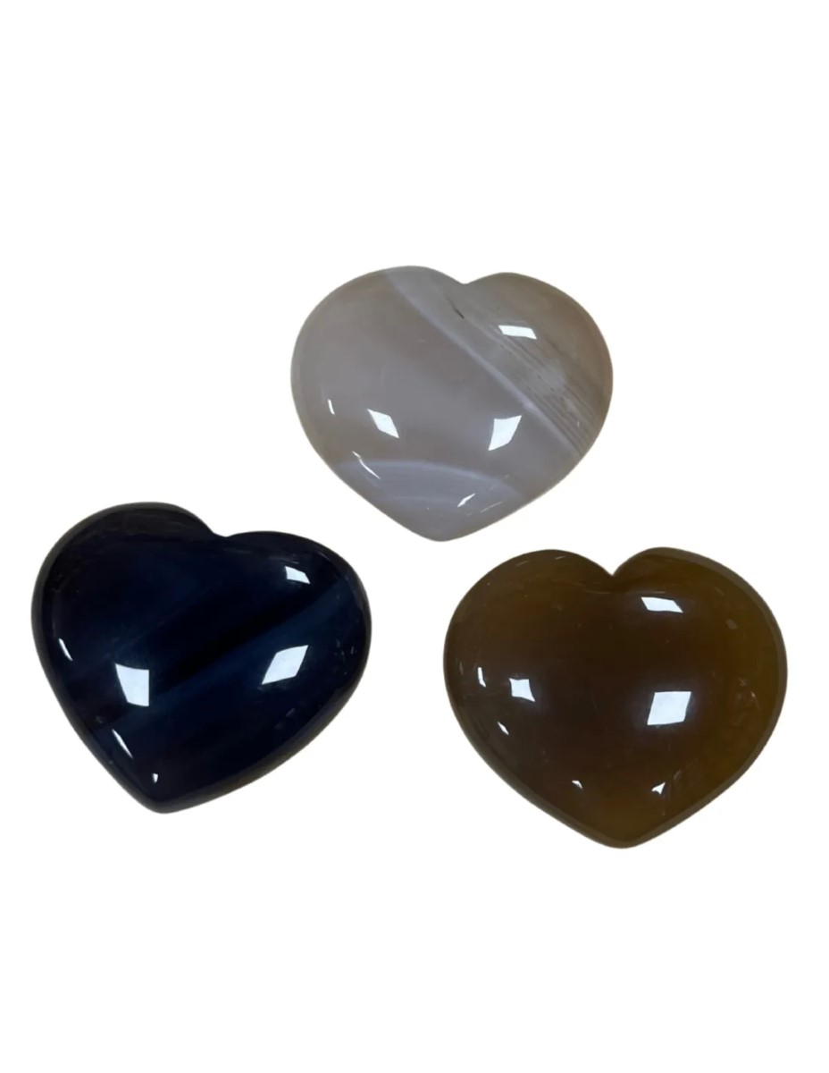 Agaat edelsteenhart 45 mm - Afbeelding 3