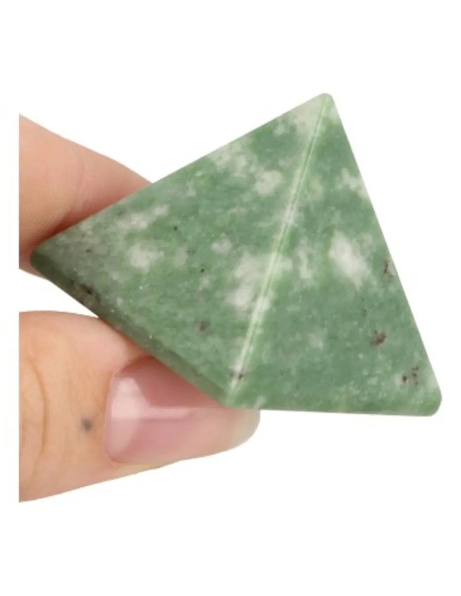 Jade Serpentijn 35 mm edelsteen piramide - Afbeelding 5