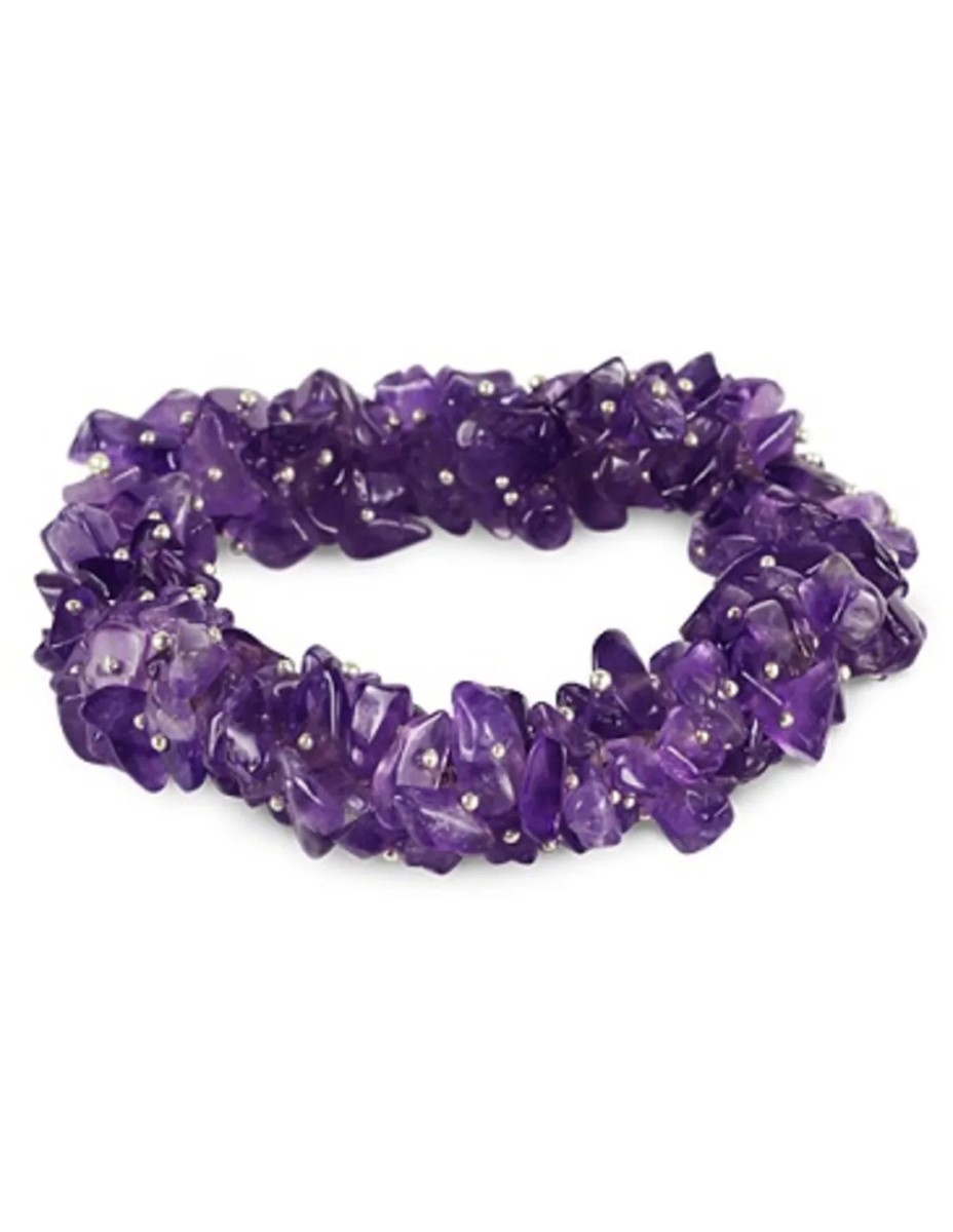 Amethist splitarmband cluster - Afbeelding 4