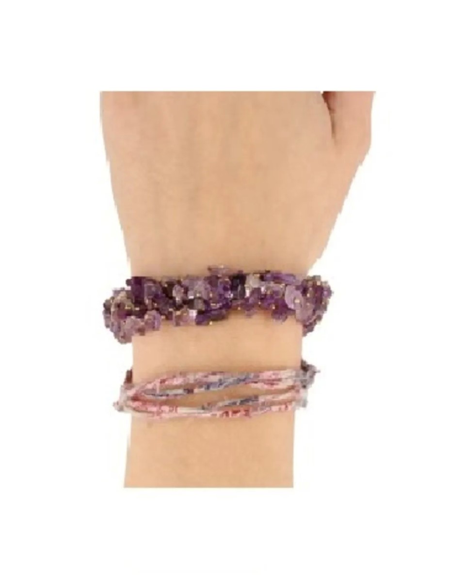 Amethist splitarmband cluster - Afbeelding 5