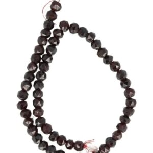 Granaat facet kralen streng 9 mm