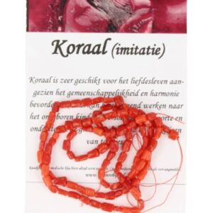 Koraal split kralen streng (imitatie)