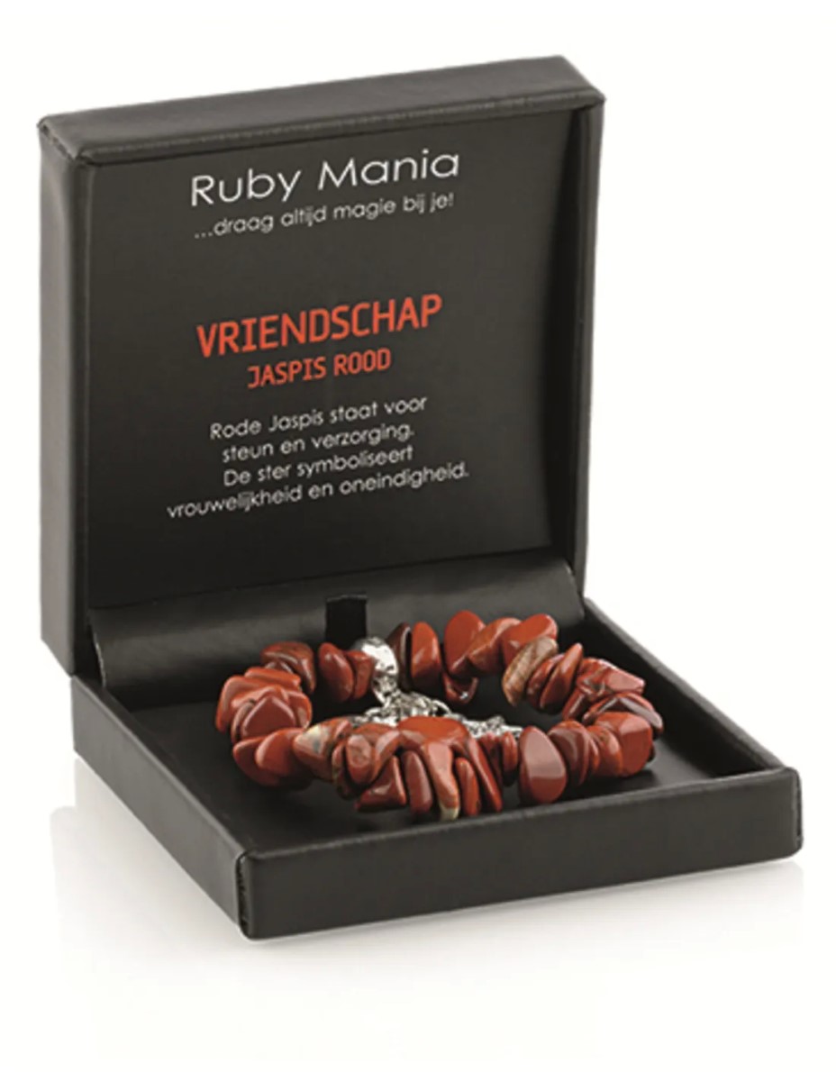 Jaspis rood Ruby Mania, armband nr 14, nugget - Afbeelding 2