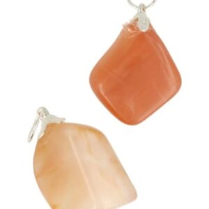 Maansteen oranje edelsteen hanger