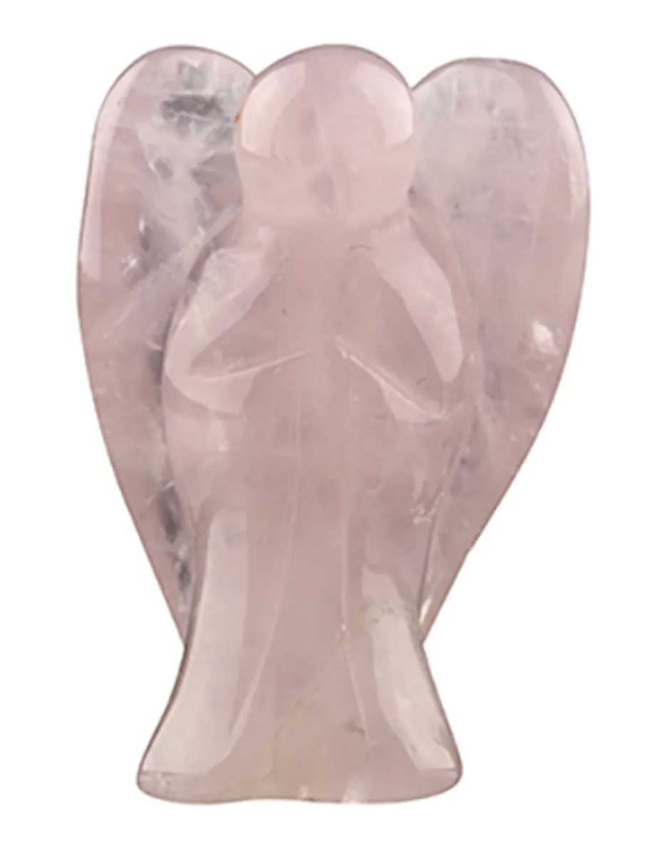 Staande engel 20 mm Roze kwarts - Afbeelding 2