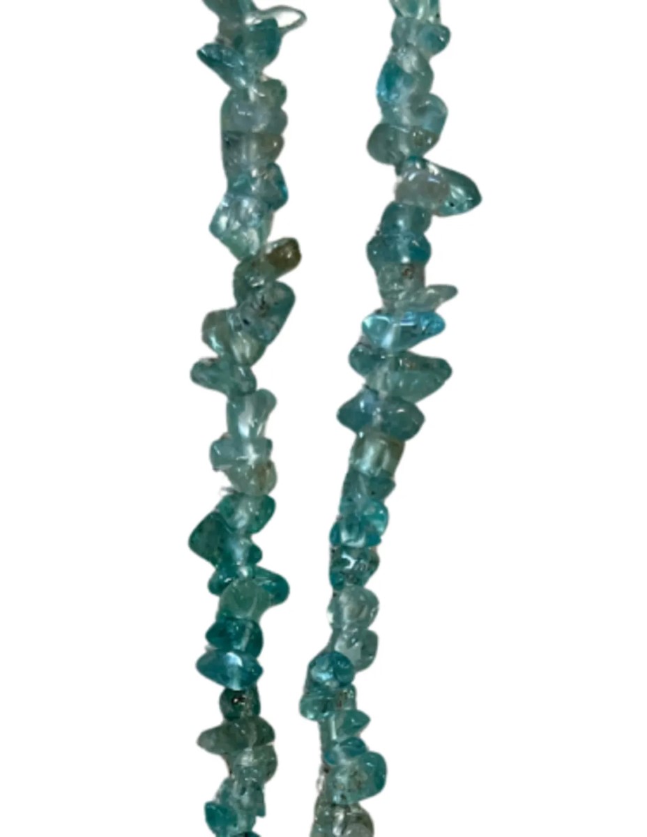 Topaas blauw splitketting (fijn) - Afbeelding 6