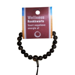 Rookkwarts powerbead armband + kaart