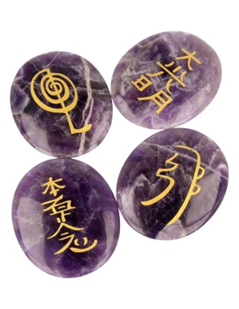 Amethist Cho-Ku-Rei reiki steen - Afbeelding 2