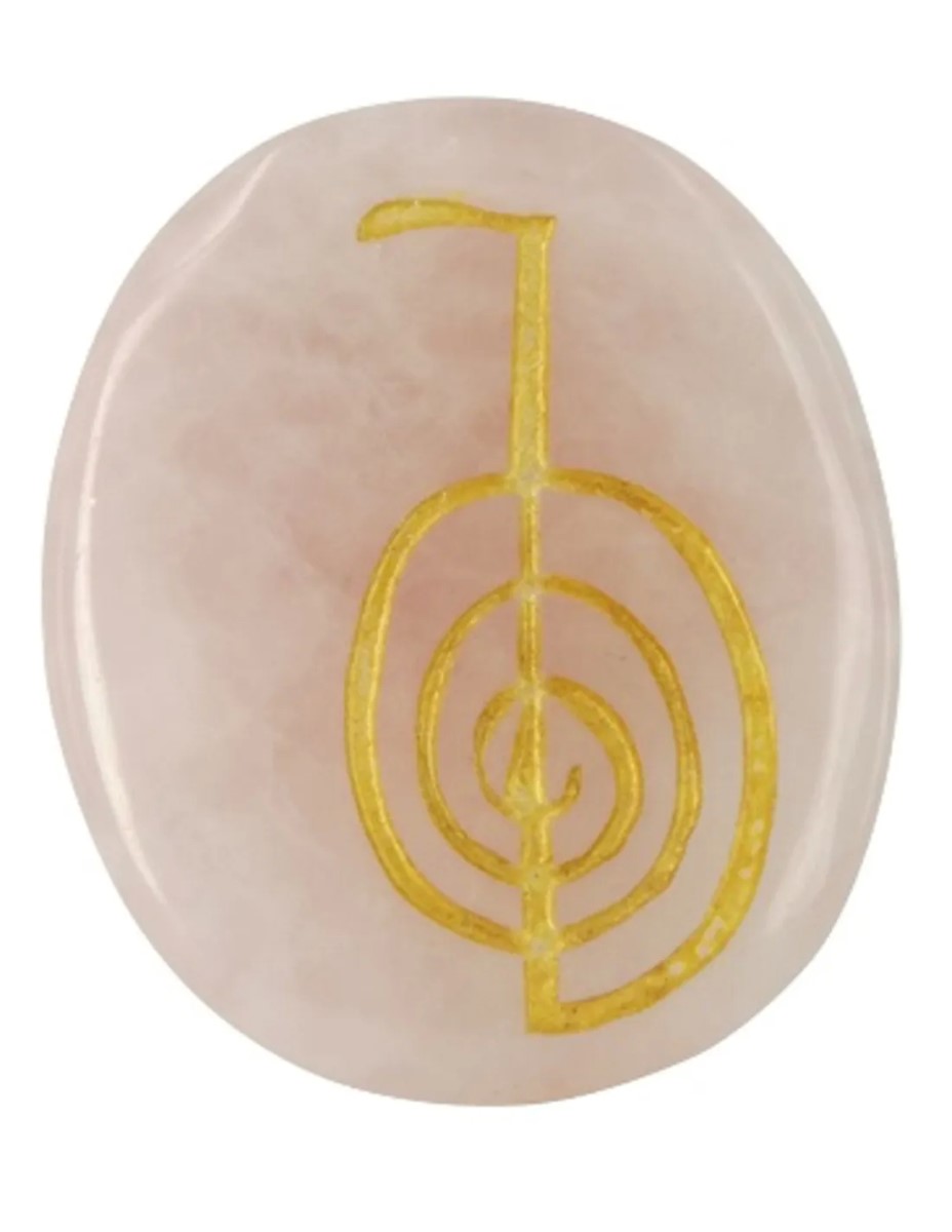 Roze kwarts Cho-Ku-Rei reiki steen