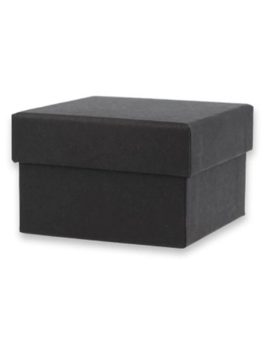 Verpakkingsdoosje zwart 75x75 mm - Afbeelding 2
