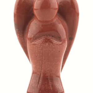 Staande engel 50 mm Jaspis rood